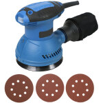 Ponceuse �lectrique portable professionnelle 320 w avec sac de r�cup�ration amovible et 10 feuilles de ...