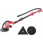 Ponceuse girafe arebos 225 mm - barre t�lescopique - t�te pivotante - double pad - noir et rouge