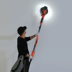 Ponceuse � pl�tre murale 750w � 225mm aluminium 6 vitesses variables lumi�res led manche t�lescopique ...