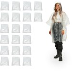 Ponchos impermables jetables, lot de 20, cir avec capuche, contre la pluie, randonne, unisexe, transparents ...