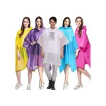 Poncho de pluie adulte rutilisable] ensemble de 5 eva impermable impermable impermable avec capuche, ...