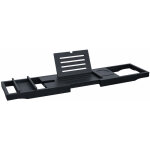 Vivol - pont de baignoire en bambou - plateau extensible de bain - noir