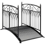 Pont de jardin - passerelle d�corative - outsunny - style baroque max. 100kg antirouille pour bassin ...