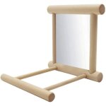 Popetpop - miroir en bois pour perroquets calopsittes - jouet amusant pour petits oiseaux - accessoires ...