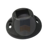 Portac - socle pour arr�t de portail battant ou coulissant motoris� finition: noir