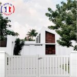 Portail aluminium battant ajour� en kit dimensions l. 3000 (entre piliers) x h. 1200 mm couleurs blanc ...