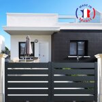 Packit - portail aluminium coulissant sah en kit dimensions l. 3000 (entre piliers) x h. 1500 mm couleurs ...