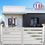 Packit - portail aluminium coulissant sah en kit dimensions l. 4000 (entre piliers) x h. 1500 mm couleurs ...