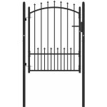 Portail de cl�ture avec pointes noir 100 x 125 cm vidaxl