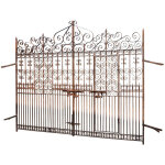 Biscottini - portail extrieur en fer forg 360x300x8 cm portail finition antique grand portail de jardin ...
