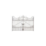 Biscottini - portail extérieur en fer forgé 410x298x10 cm portail finition antique grand portail de jardin ... Biscottini - portail extérieur en fer forgé 410x298x10 cm portail finition antique grand portail de jardin ...