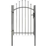 Portail de jardin portail de cl�ture acier 1 x 2 m noir vidaxl