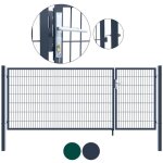 Home deluxe - portail de jardin � double battant aditus couleur : anthracite, taille : 100 x 350 cm