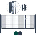 Home deluxe - portail de jardin � double battant aditus couleur : anthracite, dimension : 140 x 350 cm ...