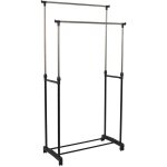 Portant double en m�tal avec roulettes