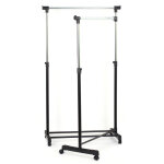 Pegane - portant double pivotant, h ajustable de 104 à 174 cm x l90. 5 cm x p 43 cm Pegane - portant double pivotant, h ajustable de 104 à 174 cm x l90. 5 cm x p 43 cm