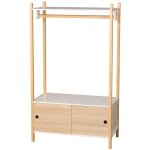 Penderie pour enfant  dream  - blanc / beige - l 80 x l 40 x h 136 cm - livraison gratuite