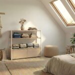 Portant v�tements kadra sous combles penderie et tiroirs 100x85cm