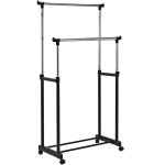 Portant  vtements portant penderie sur roulettes 84 x 43 x 168 cm 2 barres
