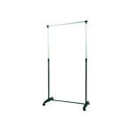 Portant à vêtements à roulettes inox 87 - 160cm noir - hauteur ajustable msv Portant à vêtements à roulettes inox 87 - 160cm noir - hauteur ajustable msv