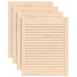 Portes d'armoire � persiennes 4 pcs 61, 5x49, 4 cm pin massif vidaxl