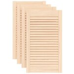 Portes d'armoire � persiennes 4pcs 69x39, 4cm bois de pin massif