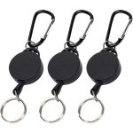 Porte badge enrouleur, 3 pcs porte - clés rétractable, dérouleur badge, porte clé, mousqueton avec enrouleur ... Porte badge enrouleur, 3 pcs porte - clés rétractable, dérouleur badge, porte clé, mousqueton avec enrouleur ...