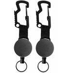 Porte badge enrouleur retractable, porte - cls, badges reel, mousqueton multitool, clip porte badge, ...
