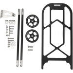 Porte - bagages arri�re pliable pour v�lo brompton, support robuste en alliage d'aluminium avec roulettes ...
