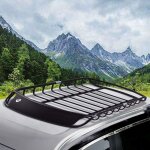 Costway porte - bagages de voiture, porte - bagages universel toit panier bac, barres de toit, 120x98x165cm ...