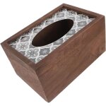 Porte - bote  mouchoirs en bois pour bureau et maison porte - serviettes rectangulaire