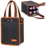 Porte - bouteilles avec 6 compartiments, sac en feutre, sac de transport, sac de vin, sac  bire, sac ...