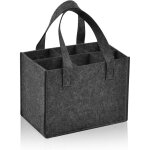 Porte - bouteilles en feutre pour 6 bouteilles - sac � main pour homme - 25 x 18 x 16 cm - noir - sac ...