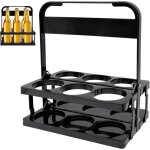 Porte bouteille pliable, casier � bouteilles 6 bouteilles avec poign�e, support bouteille l�ger pour ...