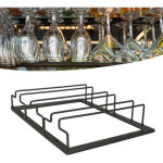 Porte - bouteilles, support de verre � vin � l'envers en fer, support de verre � vin suspendu de style ...