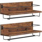 Porte - bouteilles de vin murals lot de 2, porte - bouteilles suspendus, porte - verres, pour salon, ...