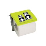 Porte rouleau papier wc acier inox panda vert msv Porte rouleau papier wc acier inox panda vert msv