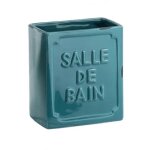 Porte - brosse � dents en c�ramique bleue vivienne gedy