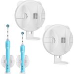 Porte - brosse � dents �lectrique autocollant mural 2 pcs (blanc)