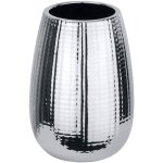 Porte brosse  dent, gobelet salle de bain dakar, cramique  relief,  8, 3x11, 6 cm, chrom - wenko ...