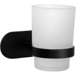 Porte brosse � dents sans per�age - salle de bain tasse support en verre mural coller (acier inoxydable ...