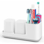 Porte - brosse � dents, support brosse � dents pour la brosse � dents et la p�te dentifrice, gobelets ...