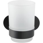 Porte brosse � dent uno orea black mat, gobelet salle de bain mural, turbo - loc� fixation sans per�age, ...