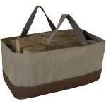 Porte - buches de bois de chauffage grand sac de bois de chauffage cire toile porte - buches fourre - ...