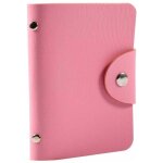 Porte - cartes de cr�dit en cuir pu 24 emplacements pour cartes (rose) - fei yu