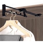 Porte - cintre coulissant escamotable 250 mm pour penderie