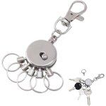 Porte cl� avec 5 anneaux d�cliquables - mousqueton en alliage de zinc, porte cl� personnalis�, porte ...