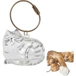 Porte - cls bouteille transparente pour rcuprer les poils de chat, souvenir, bote de rangement, anneau ...
