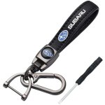Porte - cl�s en cuir v�ritable avec logo de voiture compatible avec le porte - cl�s subaru porte - cl�s ...