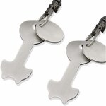 Porte - cl�s jeton de caddie, lot de 2 jetons de chariot amovibles en acier inoxydable, cl� � puce pour ...